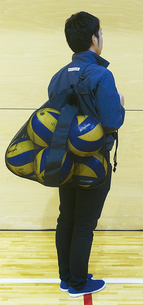 エバニュー 学校体育器具 ボールケース バッグ メッシュボールケース EKD903