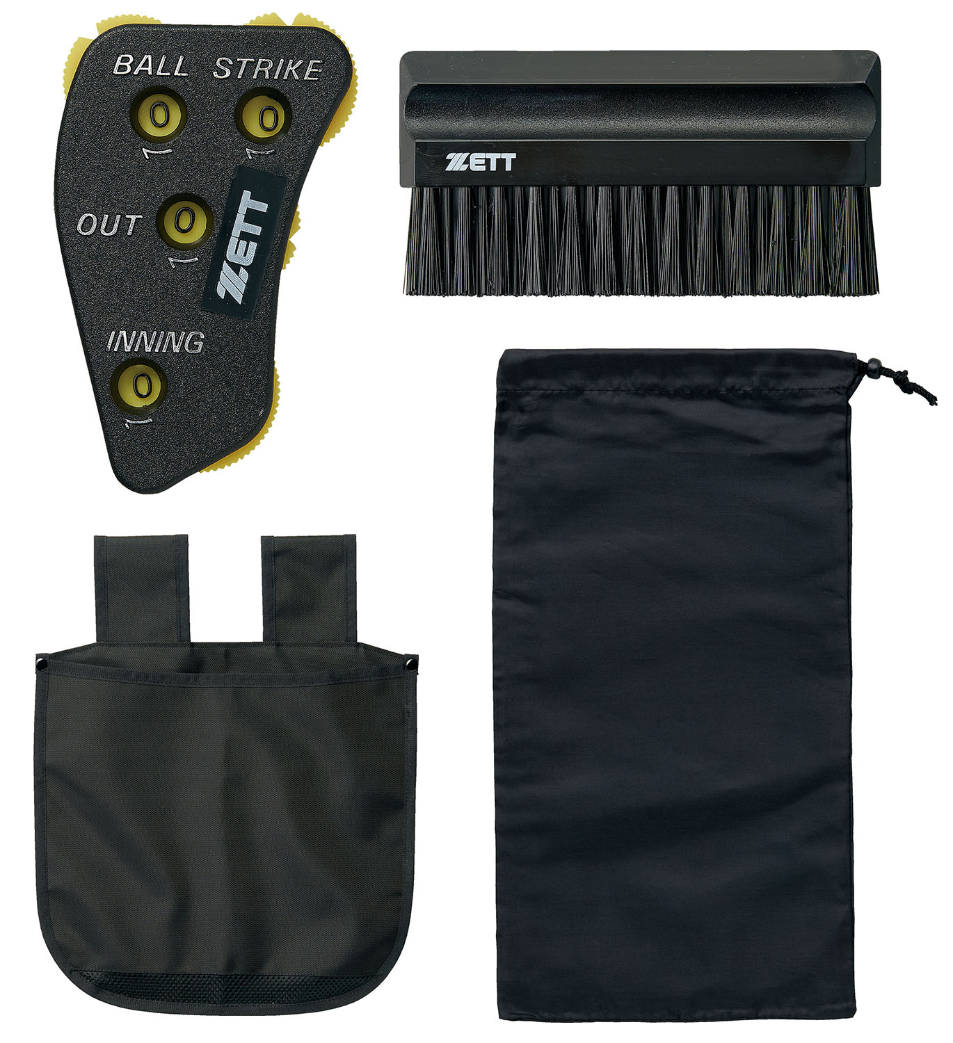 ゼット 野球&ソフトボール 審判用グッズ マスク・プロテクター 球審用4点セット BL2231A 1900 ブラック