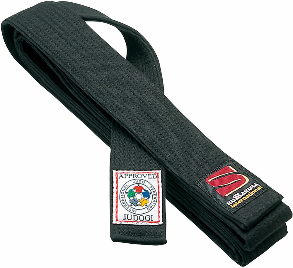 クサクラ 格闘技 武道衣 IJF 黒帯(10本縫) JOIB 5.5号 JOIB55B