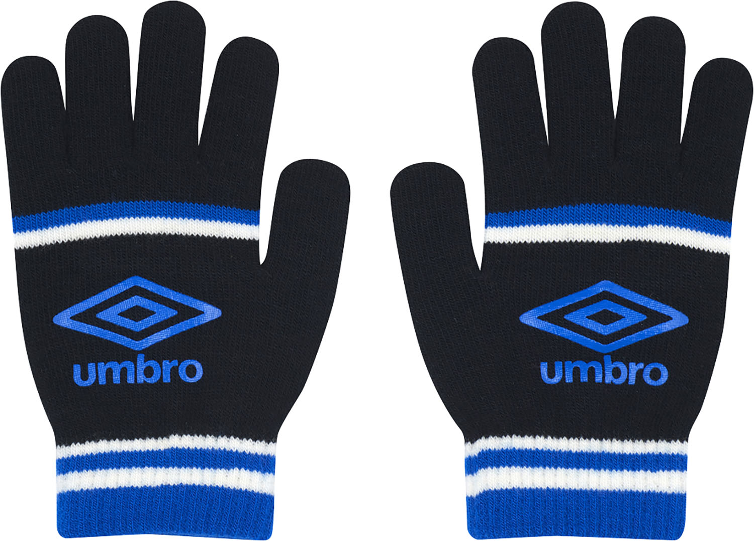 アンブロ サッカー グローブ 手袋 ジュニアニットグローブ UUDYJD55 BKBL ブラック×ブルー ジュニア