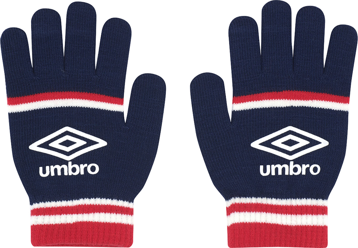 アンブロ サッカー グローブ 手袋 ジュニアニットグローブ UUDYJD55 NVRD ネイビー×レッド ジュニア