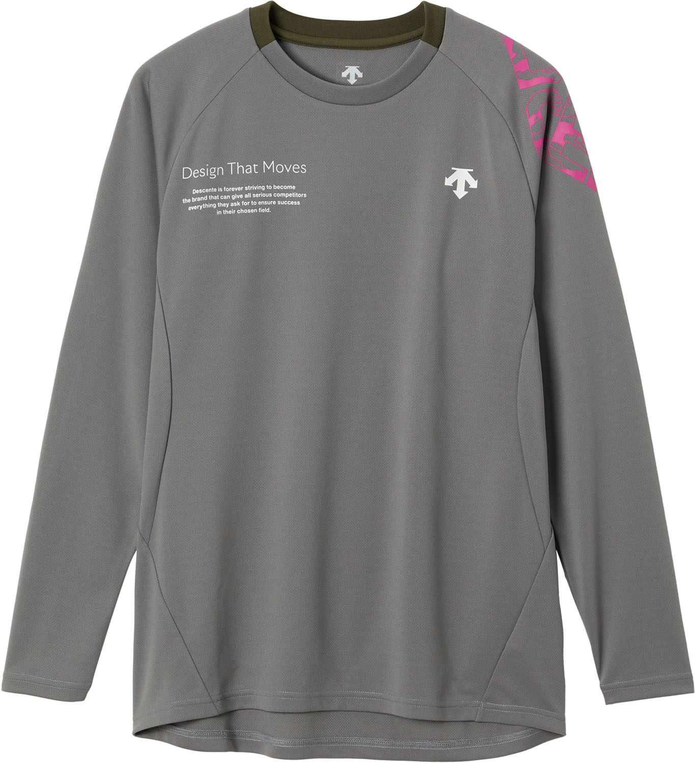 デサント バレーボール プラクティスシャツ ゲームシャツ・パンツ 長袖バレーボールシャツ DV5FLT01U GY00 グレー ユニセックス