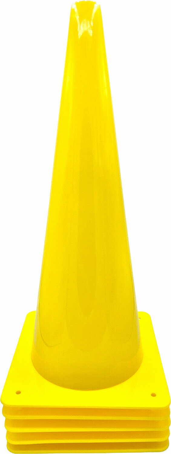 カネヤ 学校体育器具 カラーコーン グッズその他 カラーポストソフト45 5本セット K5041 YL 黄