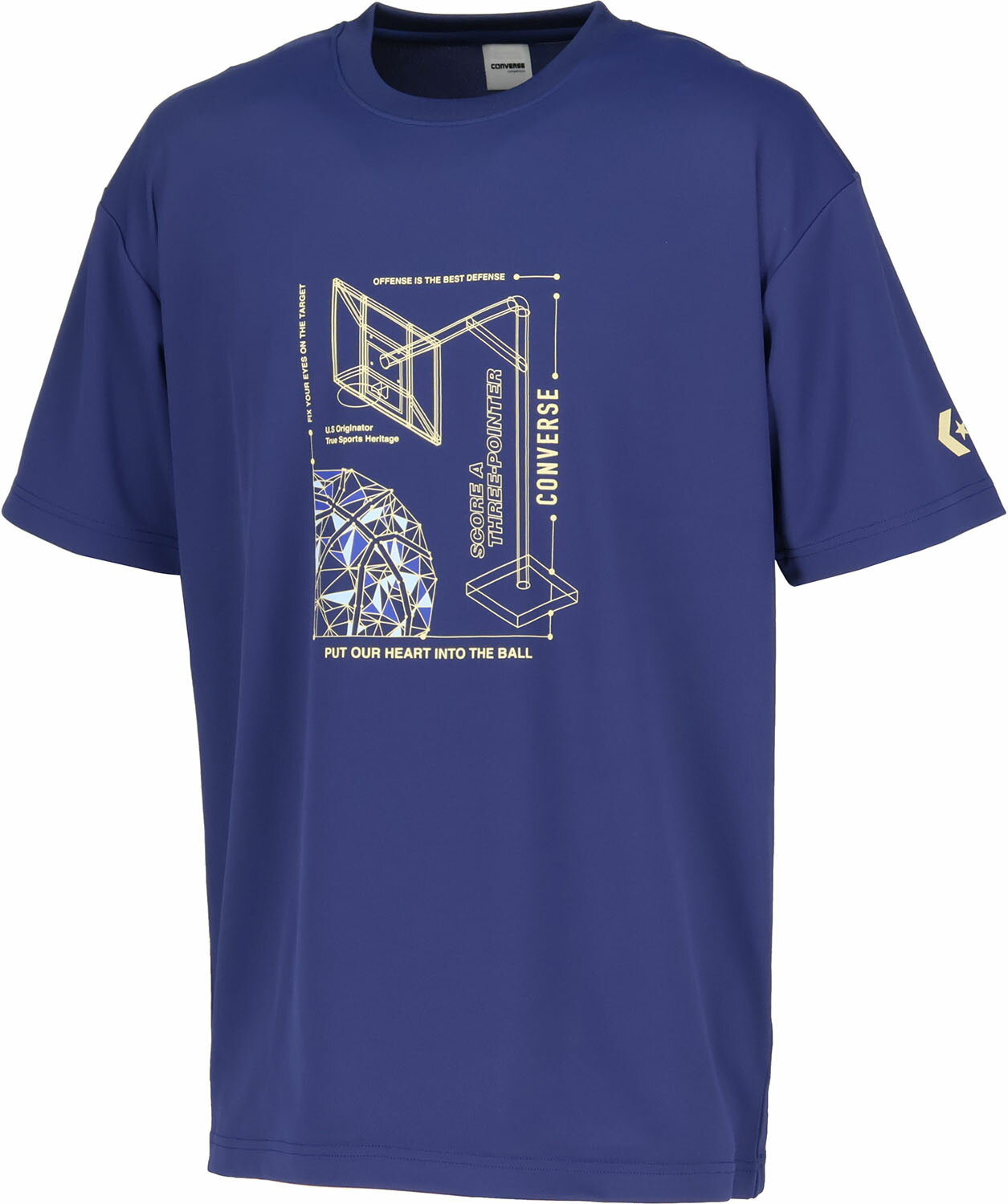 コンバース バスケットボール Tシャツ Tシャツ プリントTシャツ CB252361 2800 C.ネイビー ユニセックス