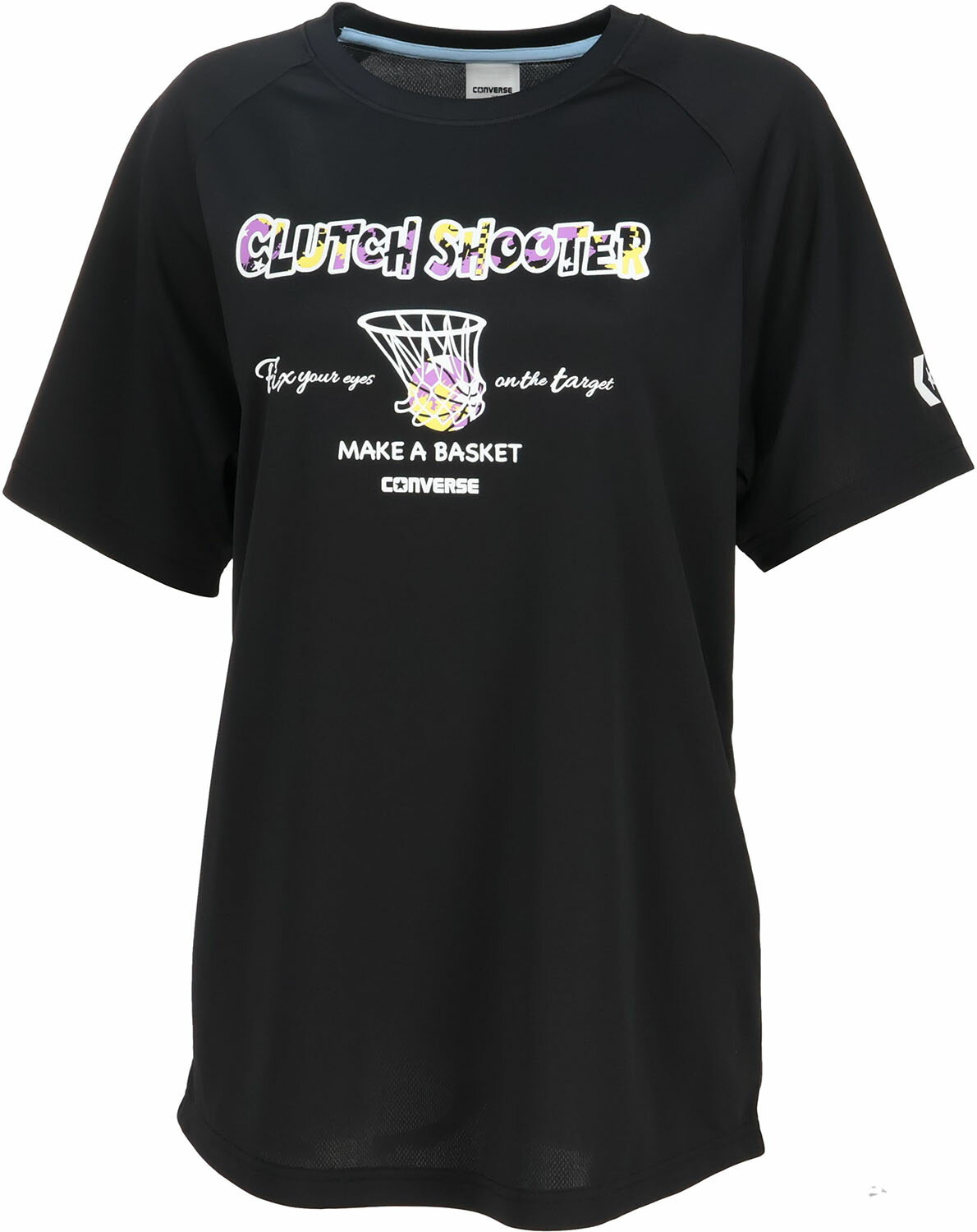 コンバース バスケットボール Tシャツ Tシャツ ガールズプリントTシャツ CB351351 1911 ブラック×ホワ..