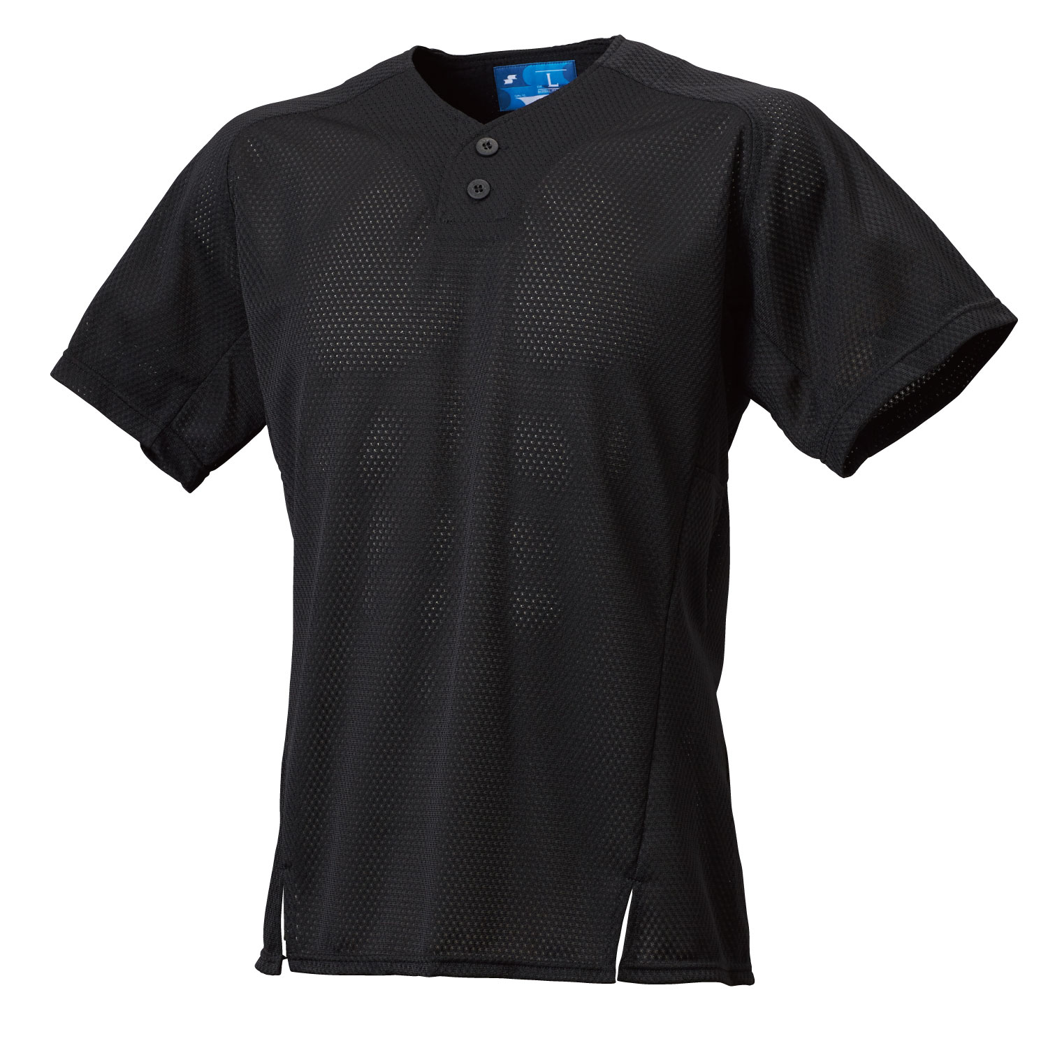 エスエスケイ ウェア Tシャツ 2ボタンプレゲームシャツ(無地) BW2660 (90)ブラック メンズ・ユニセックス