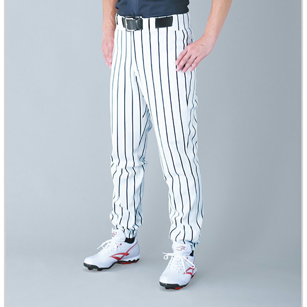 エスエスケイ ウェア ユニフォームシャツ ストライプロングルーズパンツ UP002LL (1070)ホワイト×ネイ..