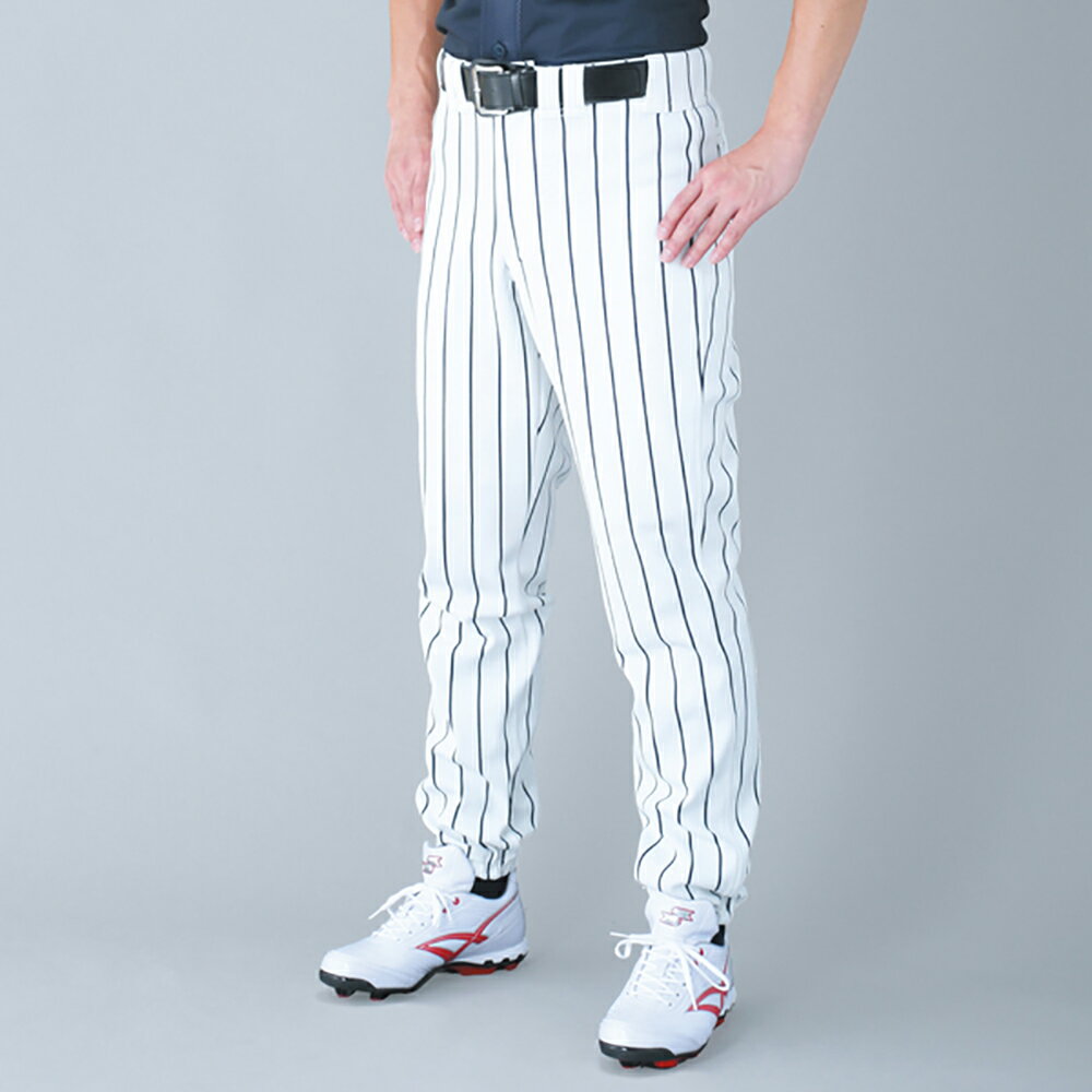 エスエスケイ ウェア ユニフォームシャツ ストライプロングルーズパンツ UP002LL (1090)ホワイト×ブラ..