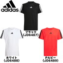 アディダス Tシャツ ジュニア エッセンシャルズ 半袖Tシャツ キッズ KRG92 JD6487 JD6488 JD6489 ブラック ホワイト Pルビー