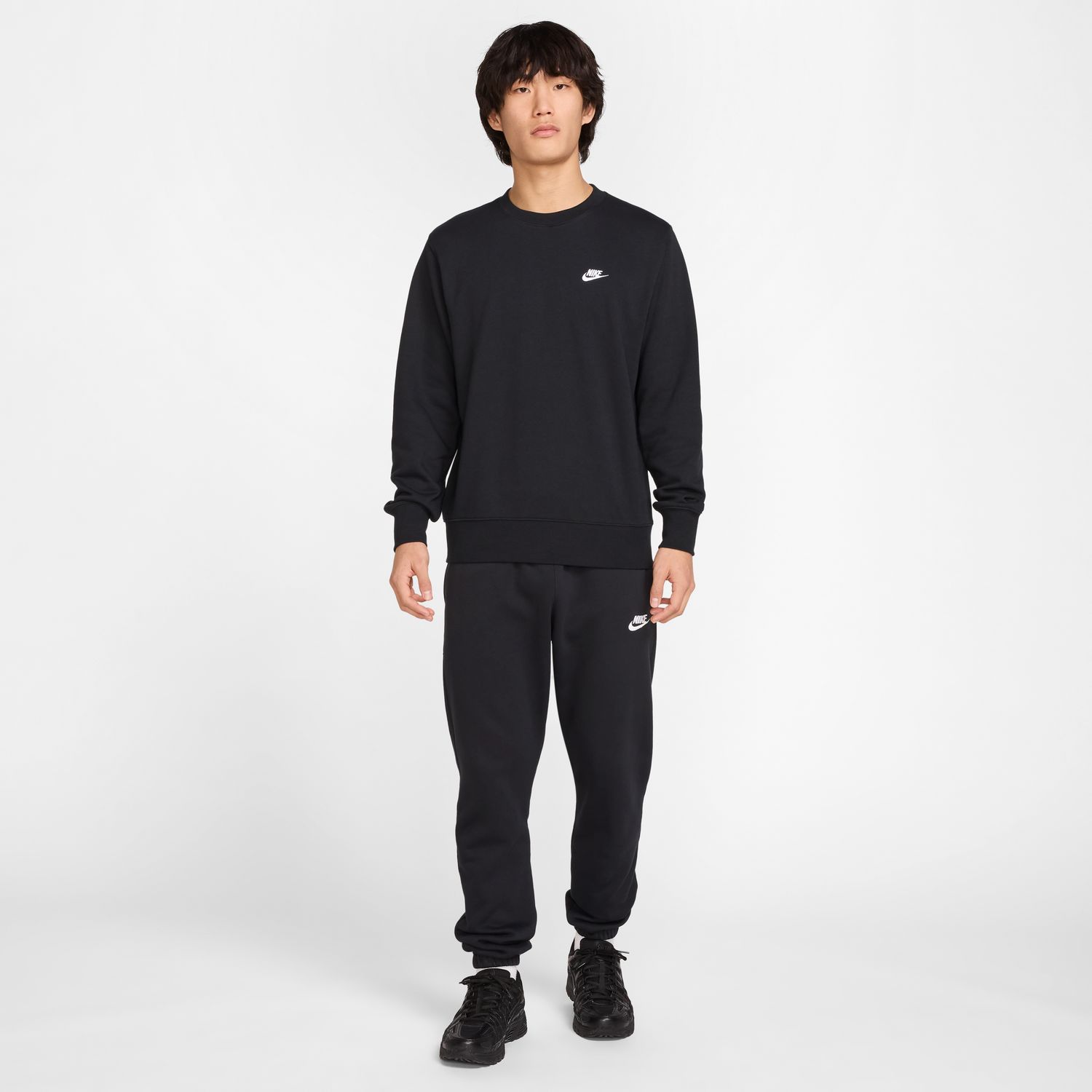 樂天商城 - ナイキ　クラブ　フレンチテリー　クルーネック　長袖スウェットシャツ　FN3889　010　ブラック