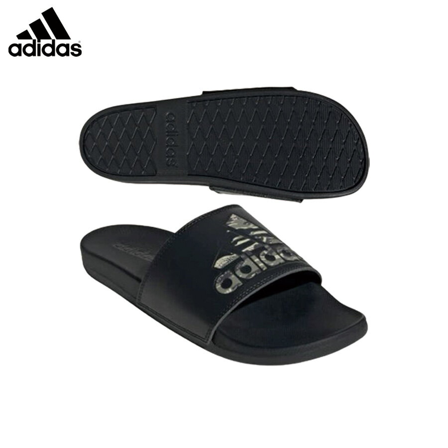 アディダス　アディレッタ コンフォート 　シャワー　スライド　サンダル 　JP7083　コアブラック/シルバーペブル/コア