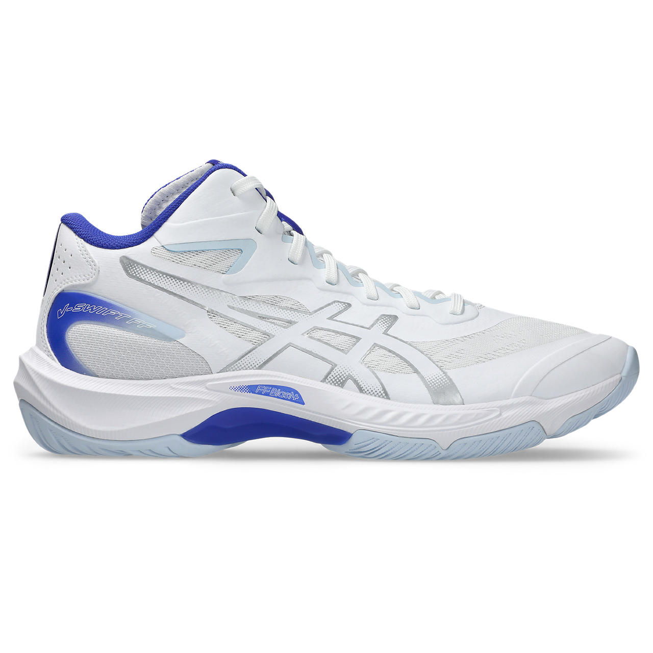 アシックス　Volleyball　シューズ（ユニ）　V−SWIFT　FF　MT　5　1053A072　101　WHITE／COBALT　BURST