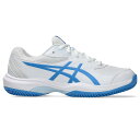 アシックス Tennis シューズ(キッズ) GEL−GAME GS CLAY/OC 1044A082 100 WHITE/BLUE COAST