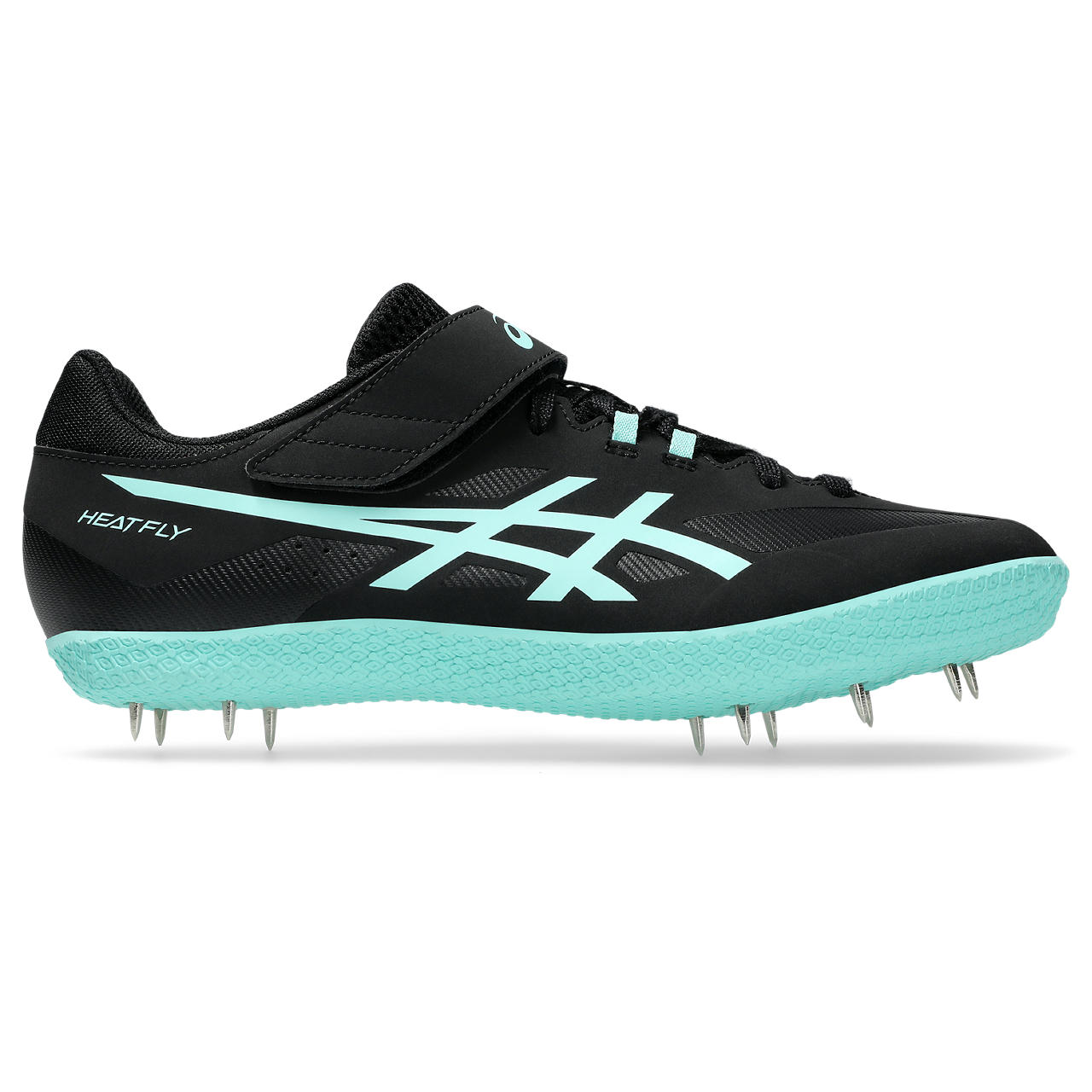 アシックス　Trackfield　シューズ（ユニ）　HEAT　FLY　2　1093A249　001　BLACK／ILLUMINATE　MINT