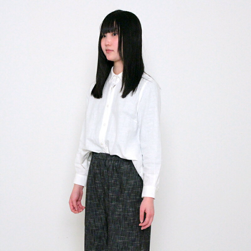 【送料無料】宮田織物 彩藍 野風ロングパンツ 黒のみ 綿100％ レディース 春夏秋用 日本製 綿100％ 10分丈