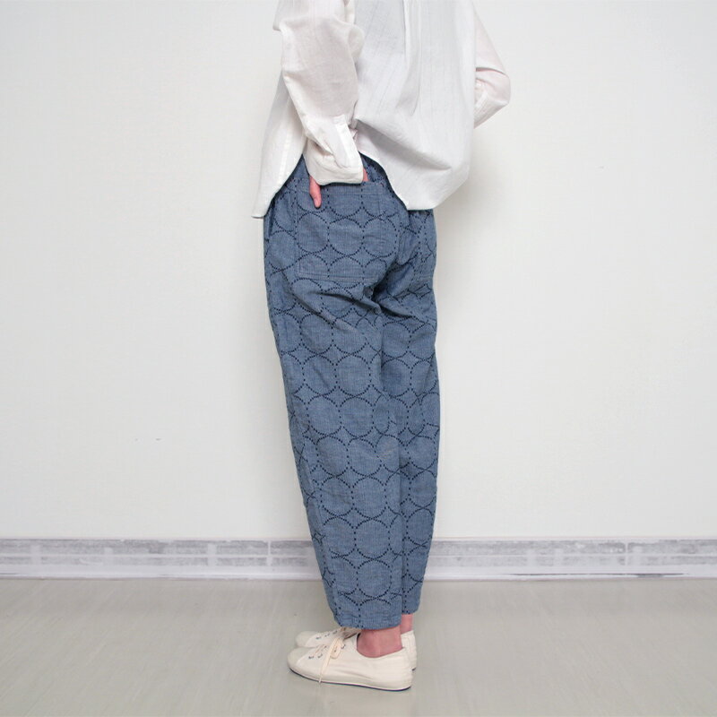 五感 gokan 岡山デニム リングジャガード織 パンツ 母の日 ギフト プレゼント レディース 女性 春夏秋 ブルー 綿100％ 日本製