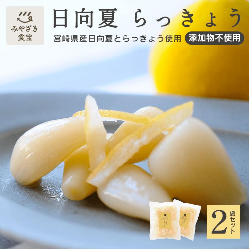 【1000円ポッキリ!】日向夏らっきょう 90g×2袋 宮崎県産 国産 都城 日向夏 柑橘 甘酢 おつまみ だれやめ 焼酎 日本酒 ご飯のお供 さわやか あっさ...