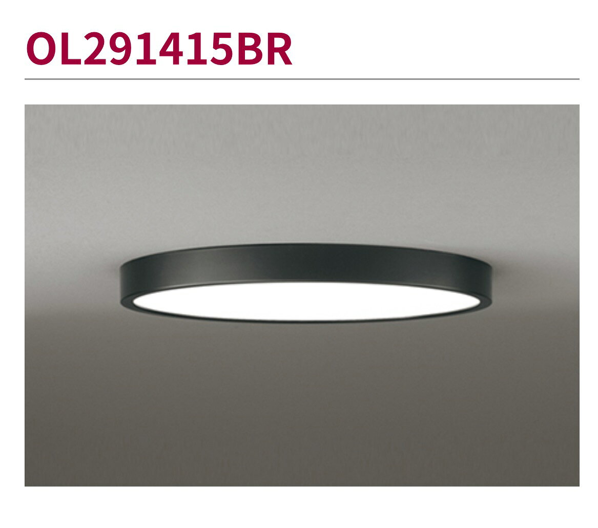 オーデリック OL291415BR シーリングライト Bluetooth 調光 調色 8畳 LED ODELIC FLAT PLATE フラットプレート 簡易取付型 電球色〜昼光色 コントローラー別売 ブラック LED一体型 リモコン別売 黒色 均一で美しい面発光 空間に溶け込む薄型フォルム 丸型 木調ナチュラル