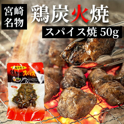 炭火焼 宮崎 【 七輪手焼き 鶏炭火 スパイス焼 50g 】お酒 おつまみ おかず おやつ 惣菜 父 ...