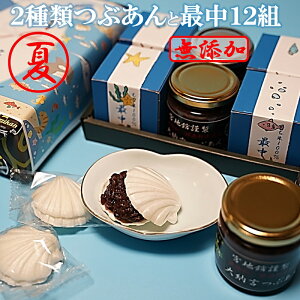 夏ギフト 期間限定 お中元 もなか と つぶあん 12組入り 無添加 送料無料 のし対応 北海道十勝産小豆 銅釜直火炊き 手造り 大納言小豆 雅小豆 最中 もなか モナカ つぶあん 粒餡 あんこ アンコ 餡子 小豆 あずき スイーツ 和菓子 プレゼント 贈り物