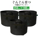 不織布プランター 20ガロン 3個 50x40 18号 不織布ポット プランター 植木鉢 大型 軽量 布鉢 黒