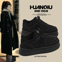 HUANQIU 6/12-07/01 1時59分迄10%OFF クーポン利用で4122 ローカット スニーカー レディース 厚底靴 通気性 美脚 身長アップ 4...