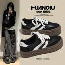 HUANQIU 6/12-07/01 1時59分迄10%OFF クーポン利用で4122 厚底ローカットスニーカー レディース 通気性 美脚効果 身長アップ 4c...
