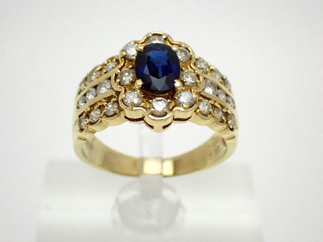 【中古】K18サファイアリング／お...