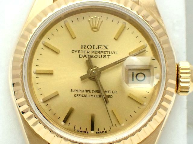 デイトジャスト ロレックス　750／18K　デイトジャスト　シャンパン　レディース　自動巻／腕時計Rolex Datejust 【質屋出店】【送料無料】