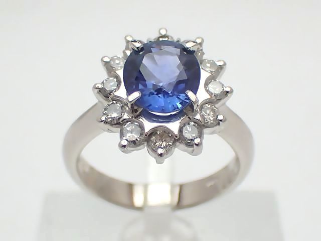 仕上げ済 Pt900 サファイアリング サファイア2.17ct ダイヤモンド0.56ct #11 7.6g 質屋出店 中古 miyoshi-shichiya-10190330 みよし質屋 パッケージ画像