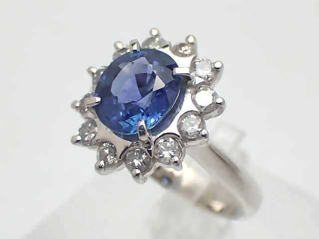 仕上げ済 Pt900 サファイアリング サファイア2.17ct ダイヤモンド0.56ct #11 7.6g 質屋出店 中古 miyoshi-shichiya-10190330 みよし質屋 サンプル画像3