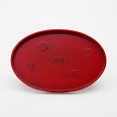 【5%OFFクーポン 9日20時〜】 天然木製 8寸 小判盆 水玉 根来 漆塗り 24cm お盆 トレー トレイ おぼん