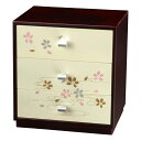 【全品ポイント5倍 15日限定】 紀州塗り 木製三つ引きタンス うたげ桜 三段 和風 和室 おしゃれ 木目 インテリア 日本製 送料無料
