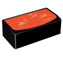 【5%OFFクーポン有 1日限定】 紀州塗り ティッシュボックス 鏡付き一段 吉兆鶴 黒色 和風 和室 おしゃれ 木目 インテリア 日本製