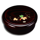 紀州塗り 10.5寸 茶櫃 茶びつ 木目 ツタ 紀州漆器 茶道具 小物収納 収納ボックス 和風 来客 おもてなし 旅館 和室 日本製 国産 送料無料