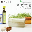 【5%OFF】 PLYS ベジマジ そだてる スプラウトポット 栽培 容器 ポット 水耕栽培 家庭菜園 収穫 再生栽培 育てる 室内用 プランター スリム 野菜...