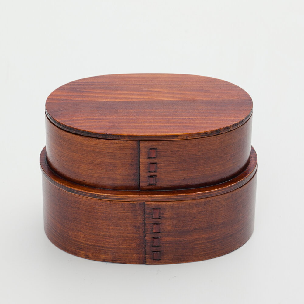 【10%OFF 12/4 20時〜】 お弁当箱 曲げわっぱ キッズ 小判二段入子 弁当箱 漆塗り 800ml 2段 お弁当箱 曲げわっぱ弁当箱 まげわっぱ 和風...