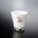 紀州塗り ぬりもん de Verre フリーグラス 蒔絵 千羽鶴 白 食洗機対応 おしゃれ ガラス コップ 日本酒 焼酎 お酒 酒器 日本製 国産