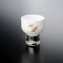 【10%OFF 6/4 20時~】 紀州塗り ぬりもん de Verre 盃 蒔絵 千羽鶴 白 日本製 国産