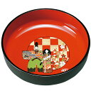 【最大10%OFFクーポン有 15日まで】 紀州塗り 7寸 菓子鉢 朱 格子雛 ひな祭り 20.7cm 和 丸 菓子鉢 かわいい 初節句 日本製