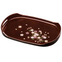 紀州塗り 尺5寸 小判盆 溜 里桜 お盆 トレー トレイ おぼん 日本製 国産