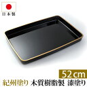 【全品ポイント5倍 7日10時まで】 紀州塗り 賞状盆 木質 尺8寸(52cm) 漆塗り 日本製 国産 お盆 トレー 名入れ 家紋 表彰盆 表彰式 学校 入学式...