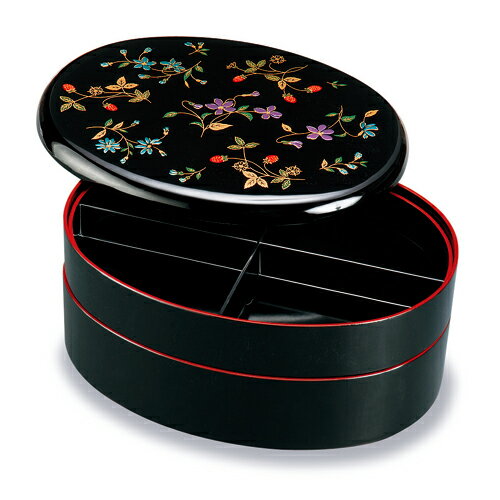 【最大300円OFFクーポン有】 紀州塗り 9.5寸 小判オードブル 花の小道 (盛絵) 運動会 大型 弁当箱 おしゃれ 2段 お重箱 かわいい おせち 正月 ...