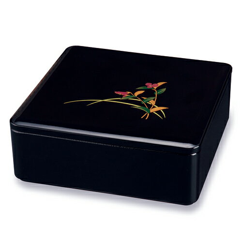 【最大300円OFFクーポン有】 紀州塗り 7寸 一段 重箱 総黒 つゆ草 運動会 大型 弁当箱 おしゃれ 1段 お重箱 かわいい おせち 正月 花見 日本製 ...