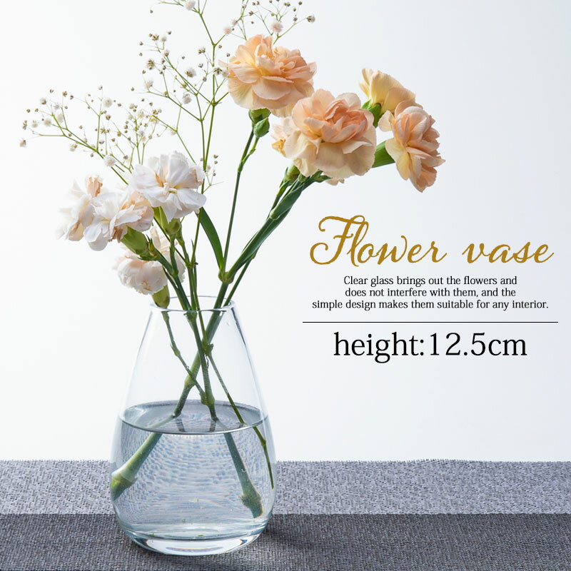 【10％OFF 6/4 20時～】 フラワーベース 花瓶 おしゃれ ガラス 一輪挿し 12.5cm 北欧インテリア雑貨 丸 かわいい 小さい シンプル 送料無料 花器 おしゃれ 透明 新生活 リビング 寝室 玄関 書…