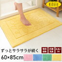 バスマット 乾度良好 ファイン 60×85cm 大判 乾度良好 おしゃれ ふわふわ サラサラ 吸水 速乾 抗菌 防臭 衛生的 丸洗い可能 シンプル オカ ピンク...