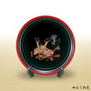丸盆 30cm 日本製 国産 盆 おぼん ぼん 紀州塗り 尺寸 金彩兜 トレー トレイ 円形 黒 ブラック 節句 お祝い 海外 外国人 お土産 男の子 丸形 兜...