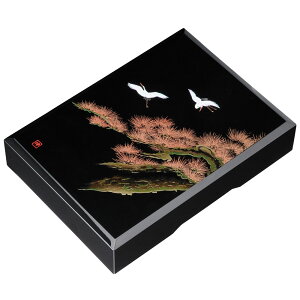 【5%OFFクーポン 9日20時〜】 紀州塗り 11寸 33.5cm 加伏文庫 黒 飛祥 A4判 和風 和室 書類入れ 蓋付き 収納ボックス フタ付き 収納ケース 書類ケース 祝儀袋入れ レターケース 手紙入れ 書斎 小物入れ 文具入れ 整理箱 和雑貨 日本製 国産 送料無料