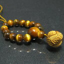 開運 厄除け 携帯電話用「おじゅず」パワーストーンストラップ タイガーアイ 虎目石 メール便対応可能商品 メル 【20251101】