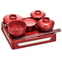 仏膳 本膳 4.5寸 朱 (20250509)